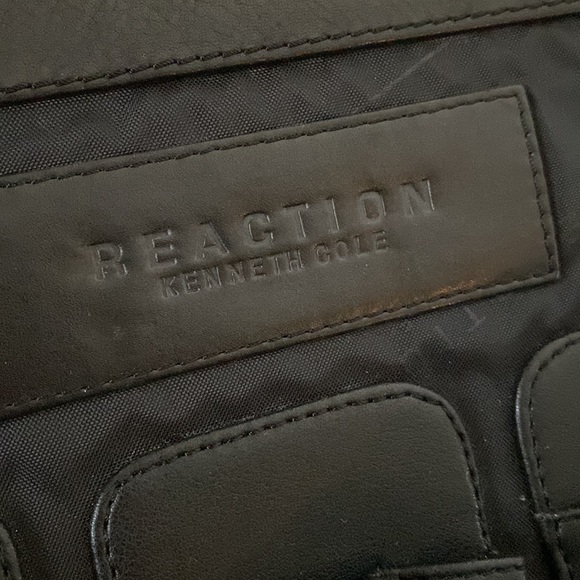 Kenneth Cole REACTION Black Leather Briefcase - Picture 11 of 15